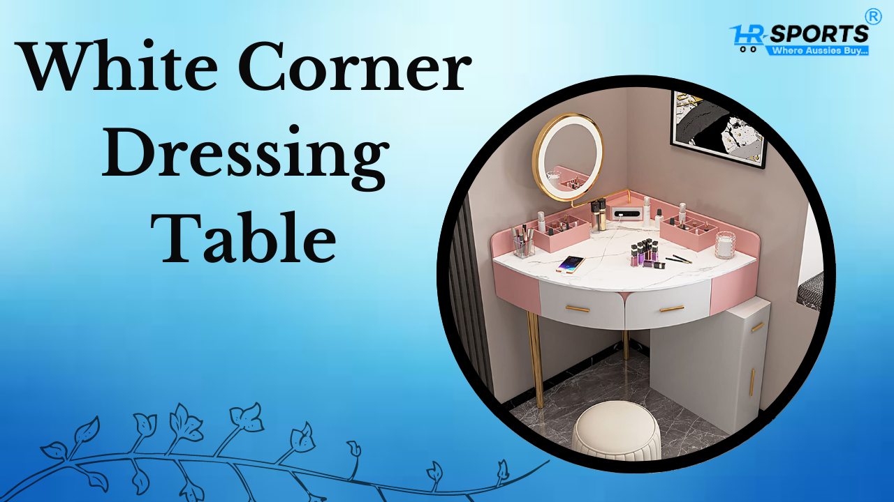 White Corner Dressing Table with Mirror