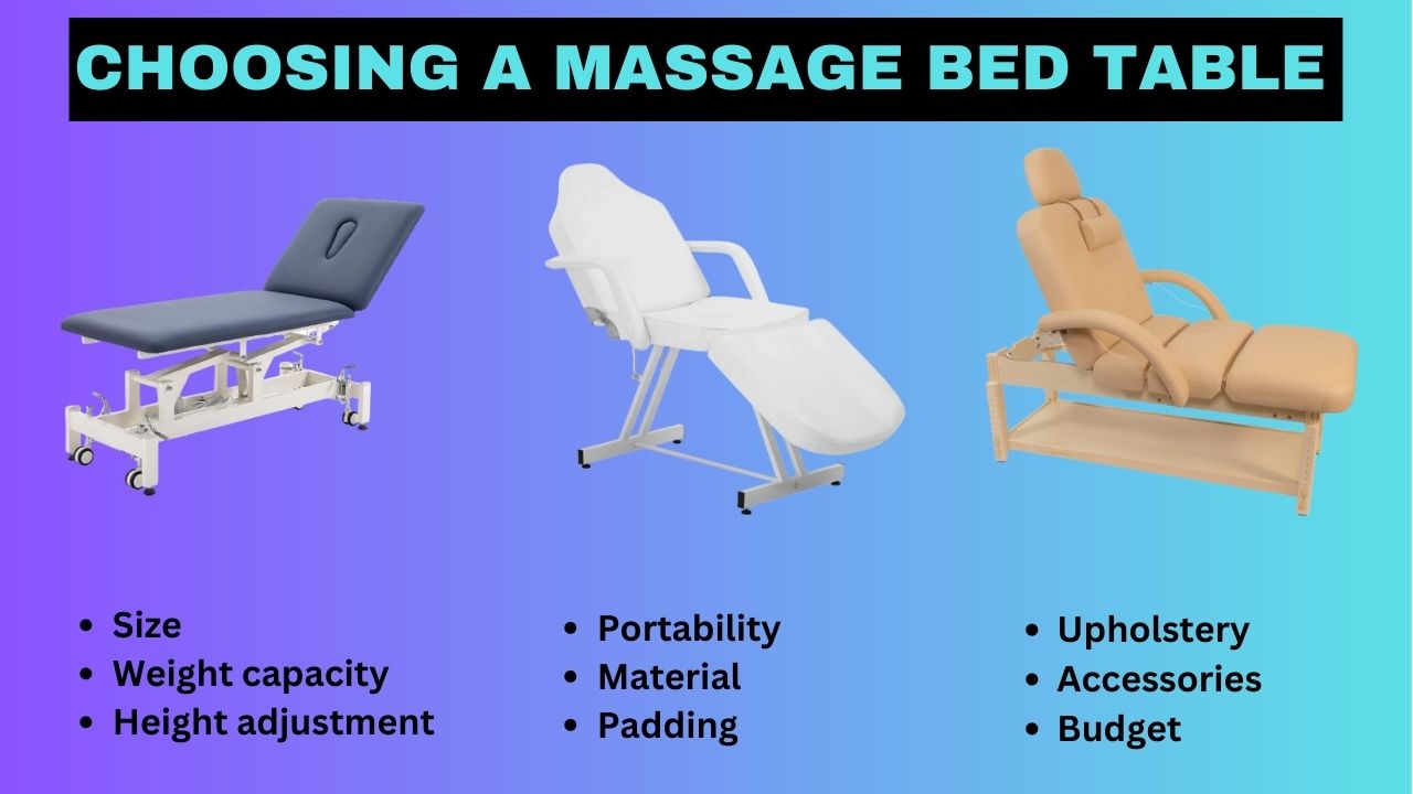 choosing a massage bed table