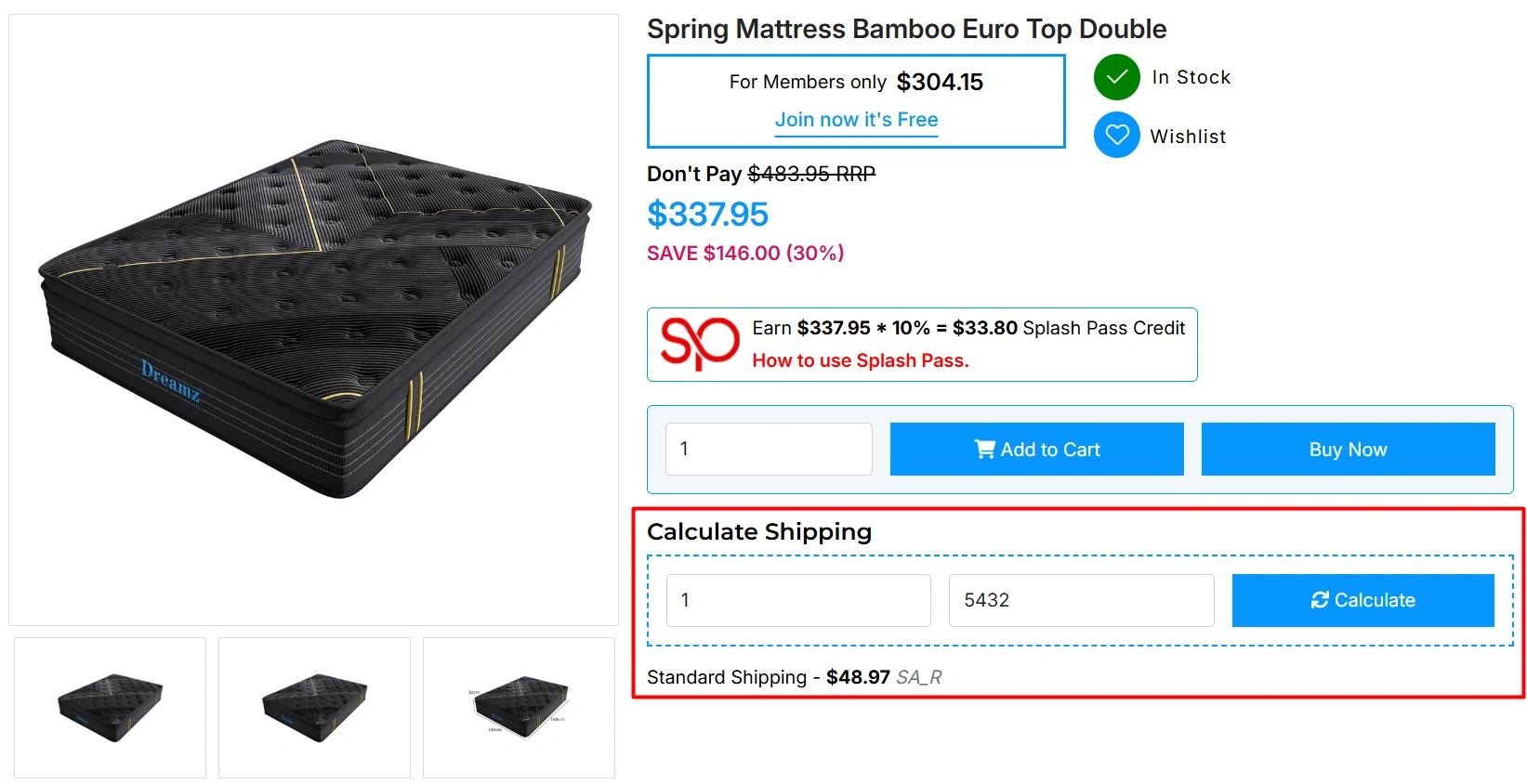 shipping cost