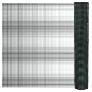 Chicken Wire Fence Galvanised with PVC Coating 10x1 m Green