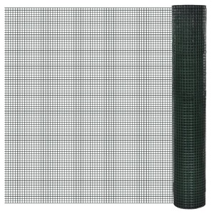 Chicken Wire Fence Galvanised with PVC Coating 25x1 m Green
