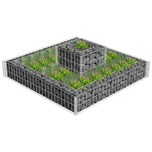 Gabion Planter Galvanised Steel 120x120x20