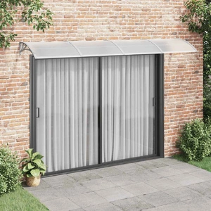 Door Canopy Grey 350x100 cm Polycarbonate