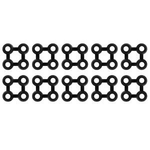 Mat Connectors 10 pcs Rubber Black