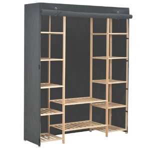 Wardrobe Grey 135x40x170 cm Fabric