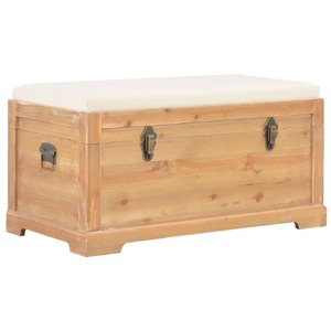 Storage Chest with Cushion 80x40x40 cm MDF