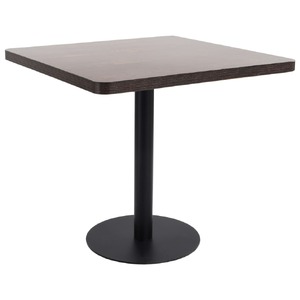Bistro Table Dark Brown 80x80 cm MDF