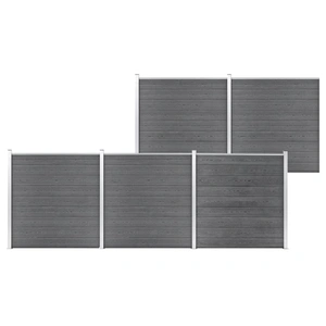Garden Fence WPC 872x186 cm Grey