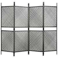 Fence Panel Poly Rattan 2.4x2 m Anthracite