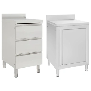 Commercial Kitchen Cabinets 2 pcs Stainless Steel