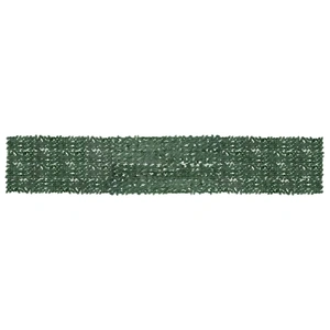 Balcony Screen with Dark Green Leaves 600x100 cm