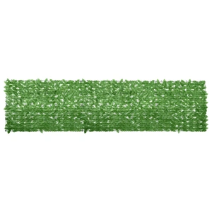Balcony Screen with Green Leaves 400x100 cm