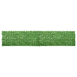 Balcony Screen with Green Leaves 500x100 cm
