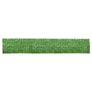 Balcony Screen with Green Leaves 600x100 cm