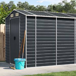 Garden Shed Anthracite 191x640x198 cm Galvanised Steel