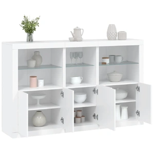 Sideboard with LED Lights White 162x37x100 cm