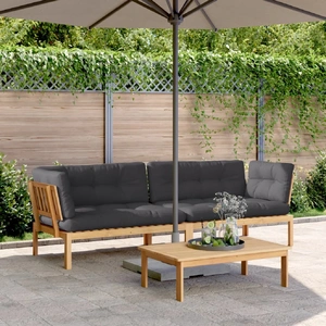 Garden Pallet Corner Sofas 2 pcs with Cushions Solid Wood Acacia