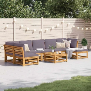 8 Piece Garden Lounge Set with Cushions Solid Wood Acacia