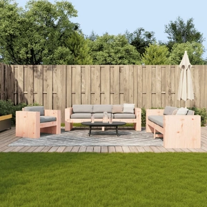 2 Piece Garden Lounge Set Solid Wood Douglas