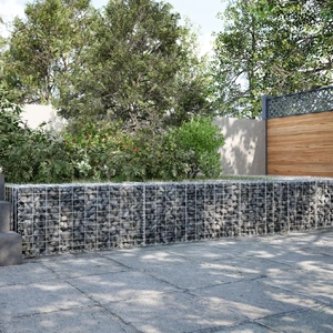  Gabion Basket with Cover 300x50x50 cm Galvanised Iron