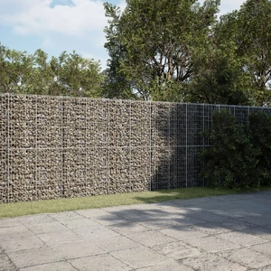  Gabion Basket with Cover 400x50x200 cm Galvanised Iron