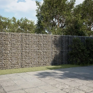  Gabion Basket with Cover 950x100x200 cm Galvanised Iron
