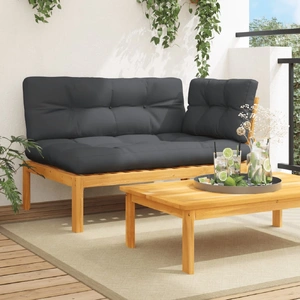 Garden Pallet Corner Sofa with Cushions Solid Wood Acacia