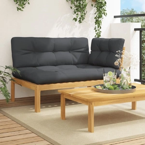 Garden Pallet Corner Sofa with Cushions Solid Wood Acacia