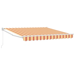 Retractable Awning Yellow 300 x 250 cm Polyester and Aluminium