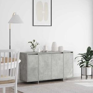 Sideboard Concrete grey 135 x 41 x 69 cm Engineered wood