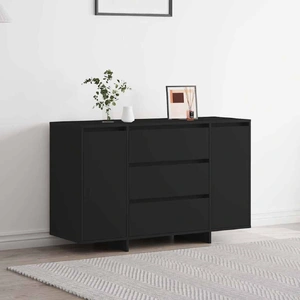 Sideboard with Drawer Black 120 x 41 x 75 cm Engineered wood