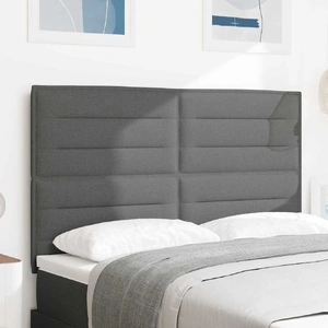 Headboard Height Adjustable Manual Dark grey 140 cm Fabric
