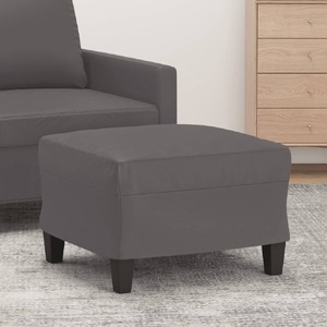 Footstool Grey 60x50x41 cm Faux Leather