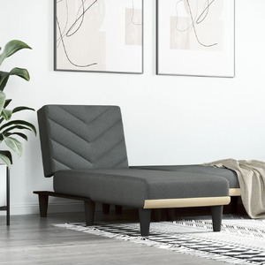 Chaise Longue Dark Grey Fabric