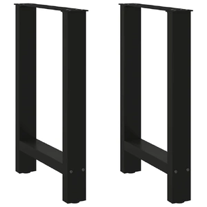 Dining Table Legs Black 2 pcs 60x(72-73) cm Steel