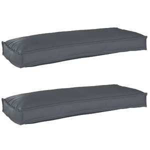 Pallet Cushion Set 2 pcs Anthracite 100 x 40 x 8 cm