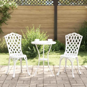 Garden Chair 2 pcs White 55 x 56.5 x 91cm Aluminium