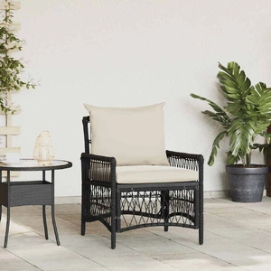 Garden Chair Black 60 x 70 x 78cm Poly Rattan