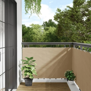 Balcony Screen Oxford Fabric 90x400 cm Beige