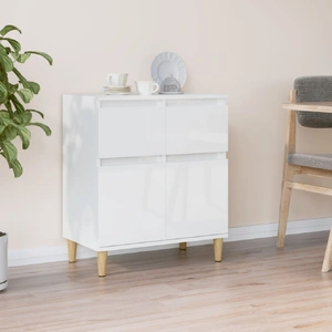 Sideboard High Gloss White 60x35x70 cm Engineered Wood