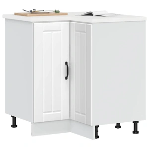 Kitchen Corner Base Cabinet Lucca White Engineered Wood