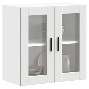 Kitchen Wall Cabinet with Glass Door "Porto" White