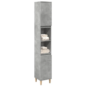 Bathroom Cabinet Concrete Grey 30x30x190 cm Engineered Wood