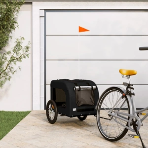 Pet Bike Trailer Black Oxford Fabric and Iron