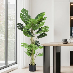 Artiss 140cm Artificial Monstera Tree Faux Trees Indoor Decor Artificial Plants Lifelike Plant 1.4M