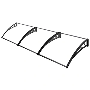 Window Door Awning Canopy 1mx3m Transparent Solid Sheet Plastic Frame