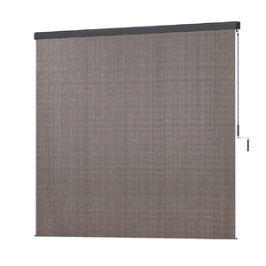 Instahut Outdoor Blinds Light Filtering Roll Down Awning Shade 3X2.5M Brown