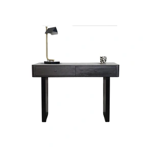 Study Desk- Mango Wood in Black Finish 2 Drawers