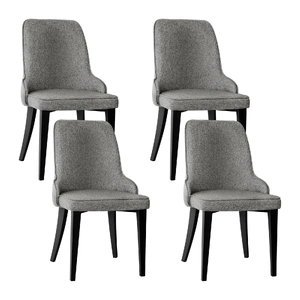 Artiss Dining Chairs Set of 4 Linen Fabric Grey