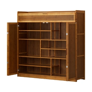 Artiss Shoe Rack Cabinet 30 Pairs Storage Cupboard Bamboo